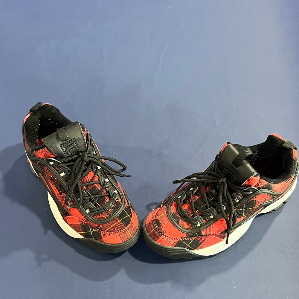 Fila Red and Black Athletic Shoes